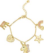 Lily Nily Kids' Magical Enamel & Cubic Zirconia Charm Bracelet
