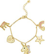 Lily Nily Kids' Magical Enamel & Cubic Zirconia Charm Bracelet