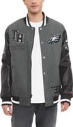 Tommy Hilfiger Men's Tommy Hilfiger  Heather Gray/Black Philadelphia Eagles Gunner Full-Zip Varsity Jacket