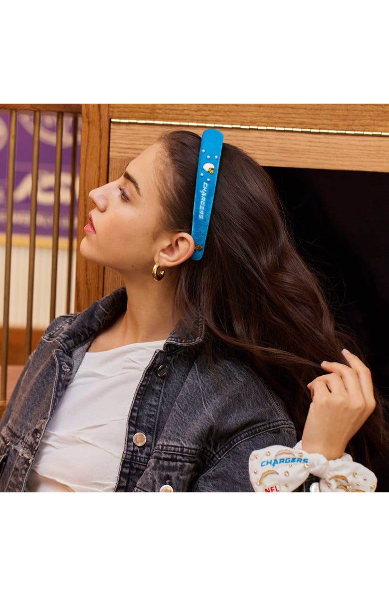 Lele Sadoughi Los Angeles Chargers Charlotte Headband, Alternate, color, Powder Blue 400