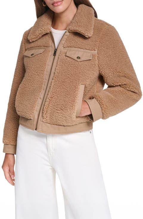 Fleece & Denim Bomber Jacket