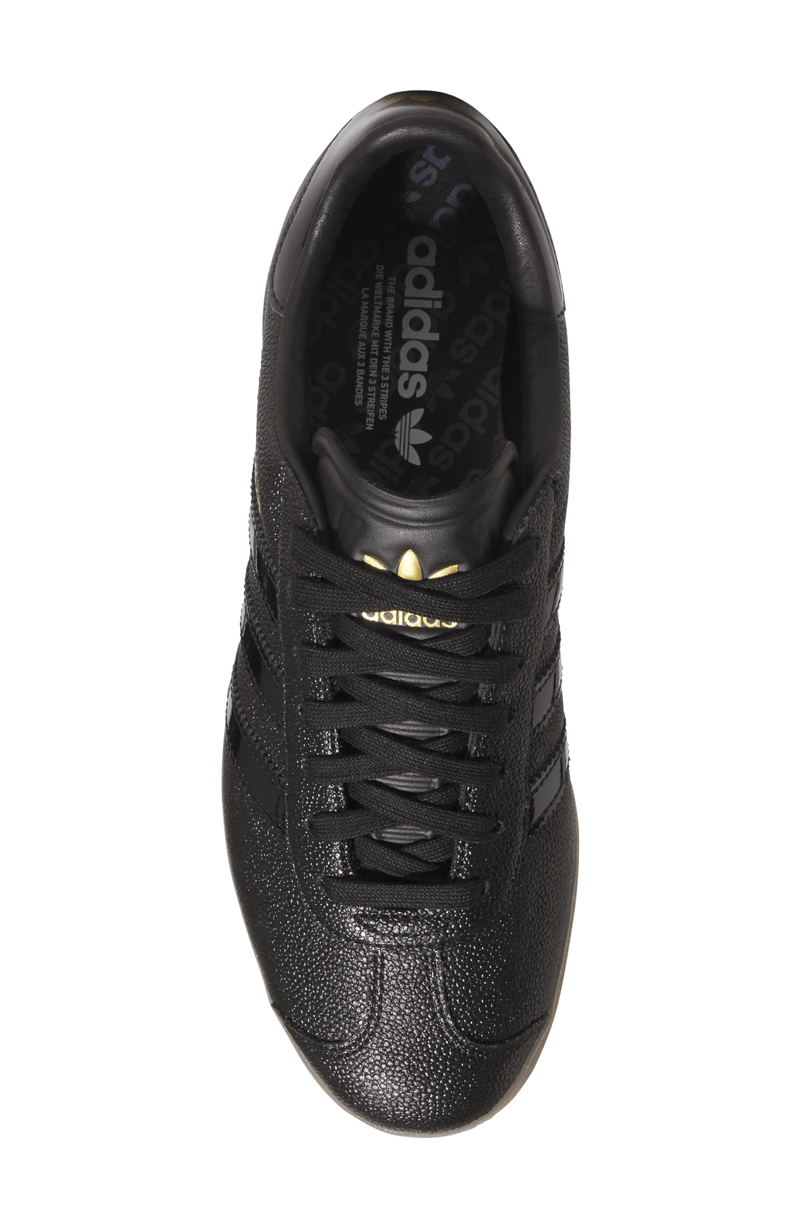 adidas Gazelle Golf Sneaker, Alternate, color, Core Black/ Black/ Gum