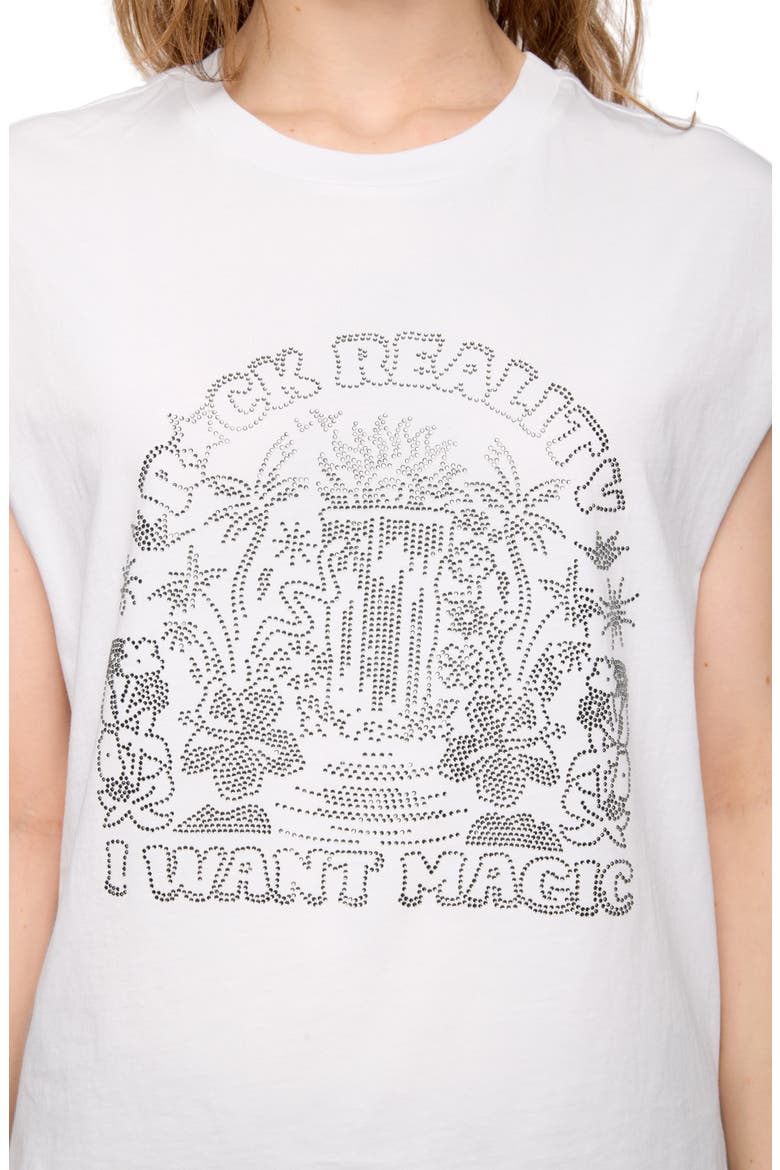 Cloe Embellished Tee, Alternate, color, WHITE