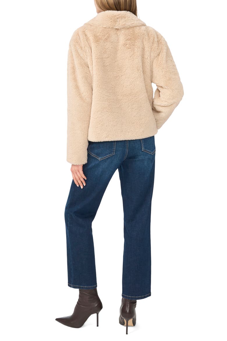 Double Breasted Faux Fur Peacoat, Alternate, color, STONE