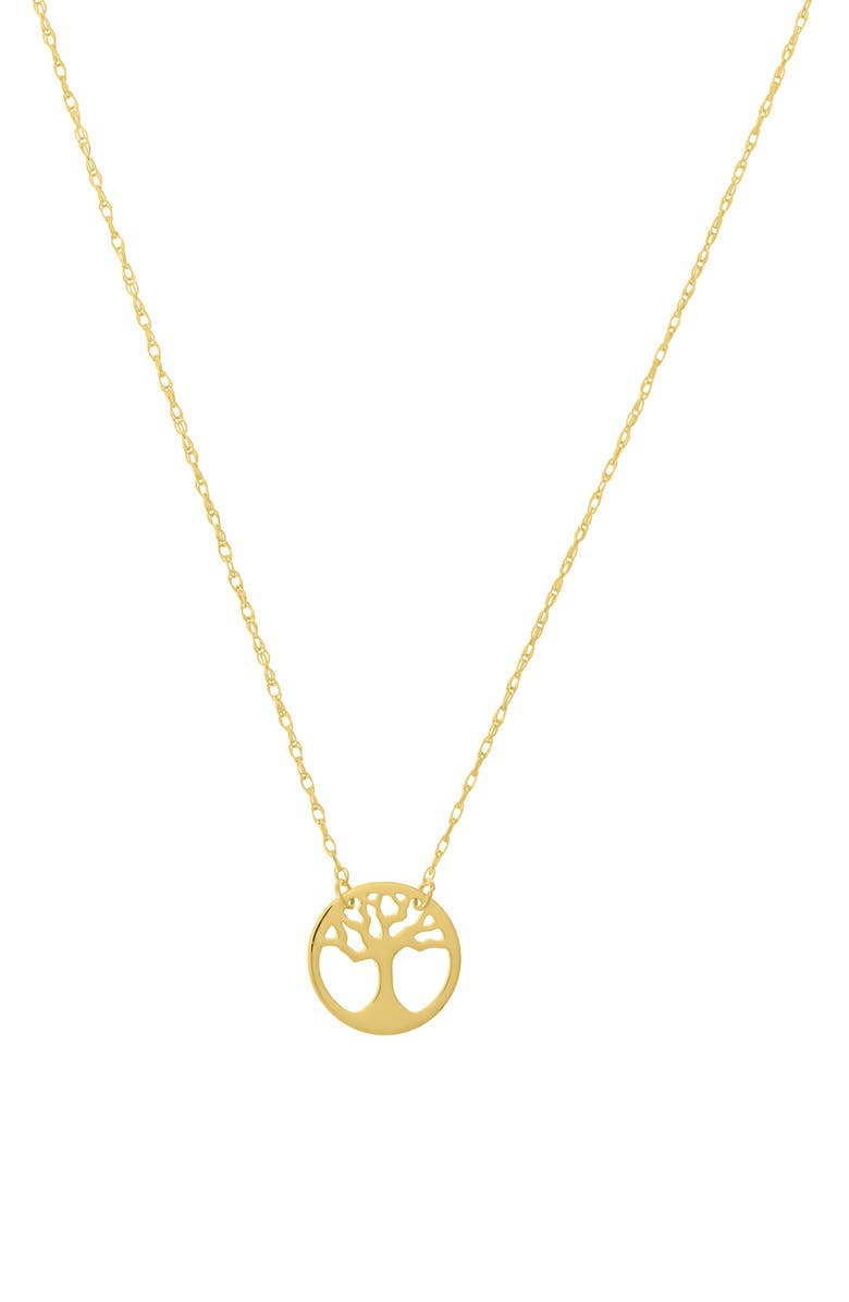 CANDELA JEWELRY 14K Yellow Gold Tree of Life Pendant Necklace, Main, color, 