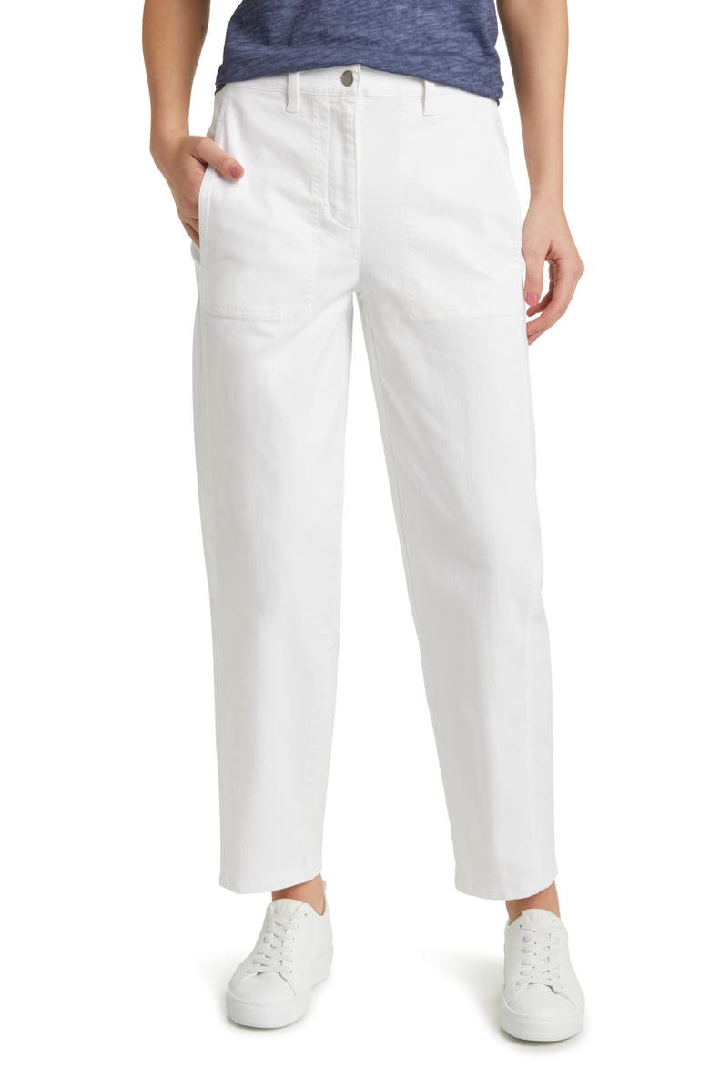 Eileen Fisher Ankle Lantern Jeans, Main, color, White