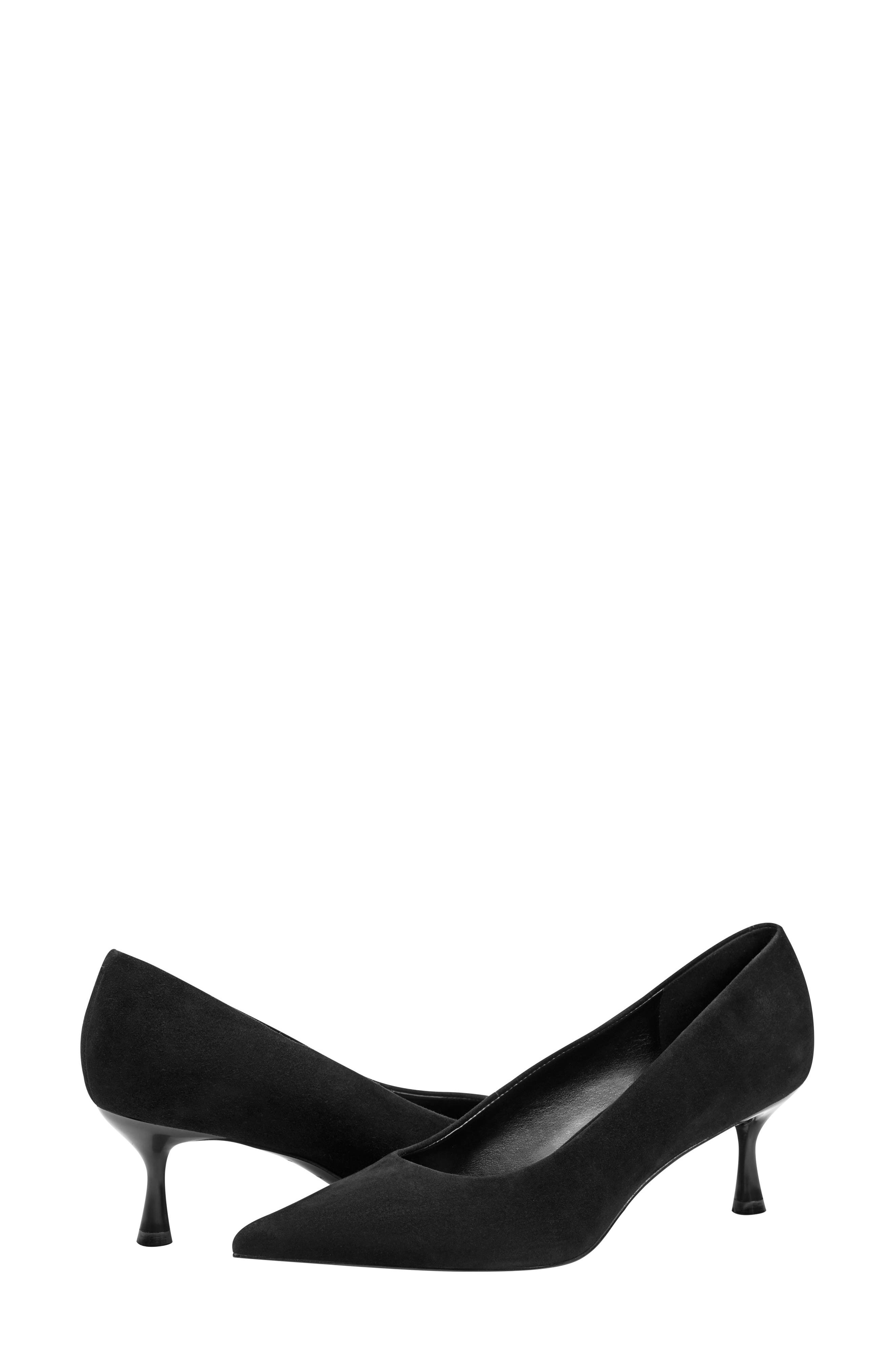 Rinnie Pointed Toe Pump, Alternate, color, BLACK SUEDE