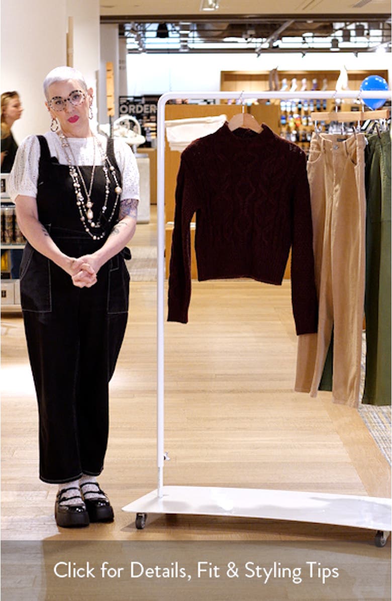 Reba Funnel Neck Cable Sweater, sales video thumbnail