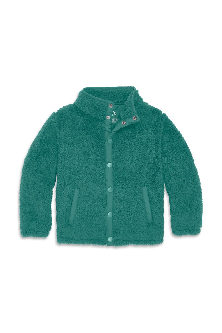 Kids Teddy Fleece Jacket, Main, color, Sunwashed Teal