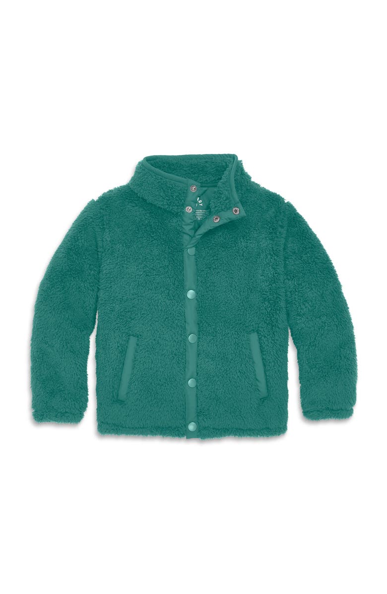 Primary Kids Teddy Fleece Jacket, Main, color, Sunwashed Teal