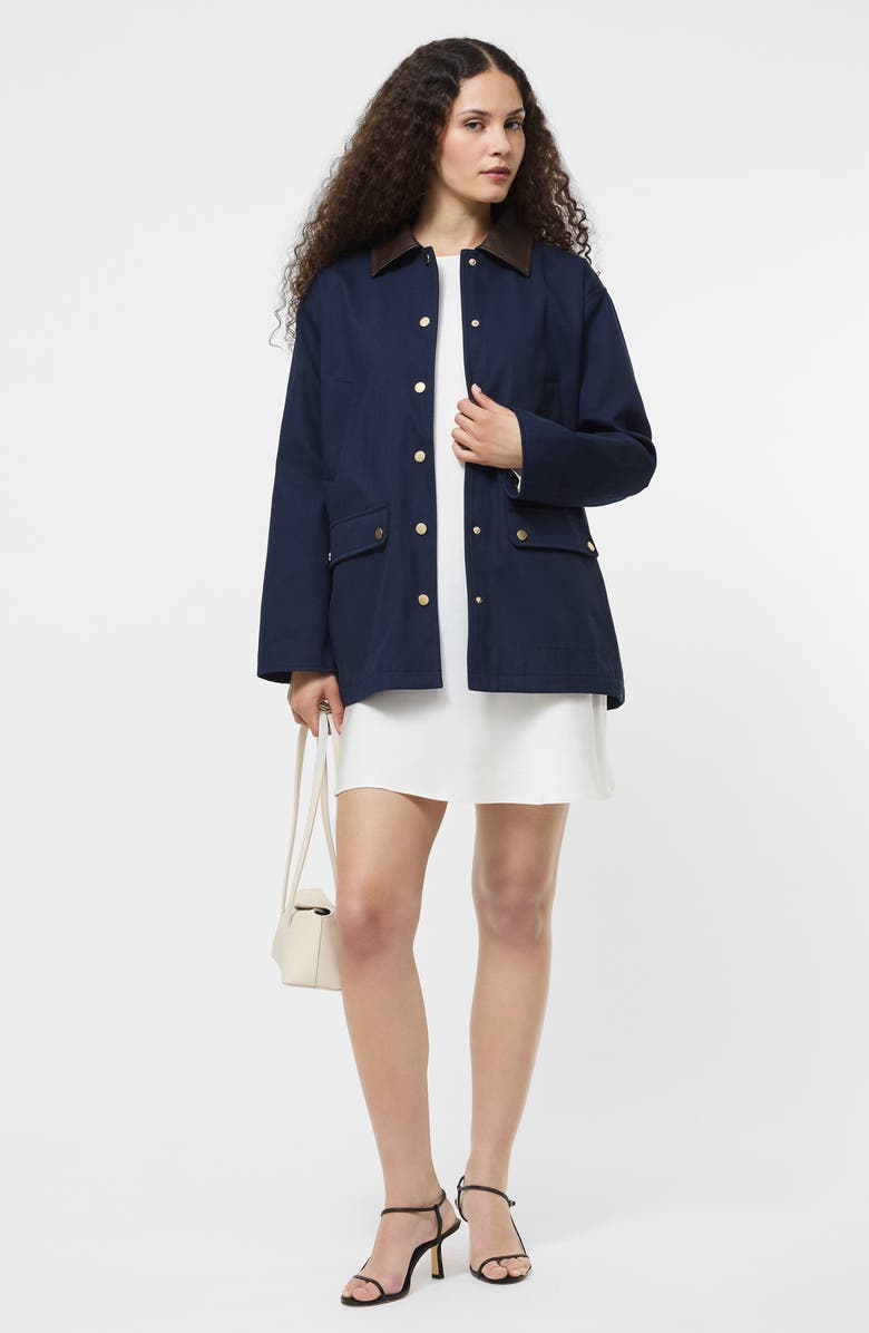 French Connection Denim Barn Jacket, Alternate, color, Marine