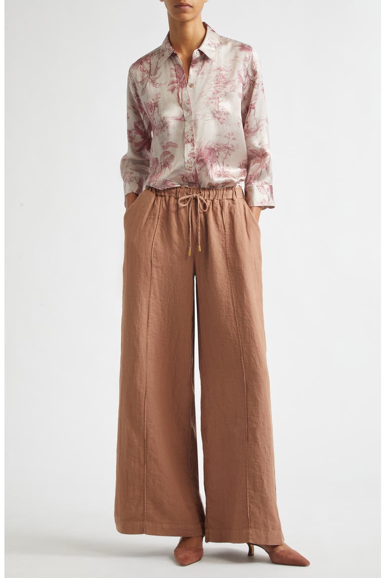 Connie Drawstring Pants, Alternate, color, HAZELNUT