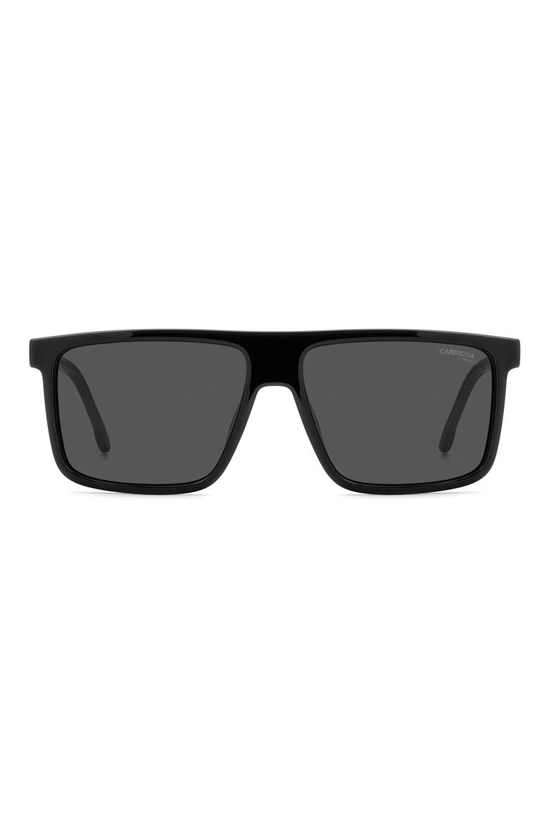 58mm C Sport Square Sunglasses, Main, color, BLACK/ GREY