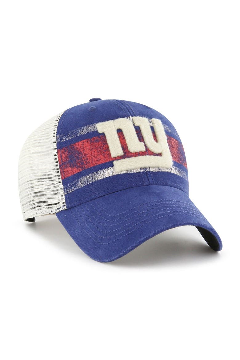 Men's '47 Royal/White New York Giants Interlude MVP Trucker Snapback Hat, Alternate, color, Royal