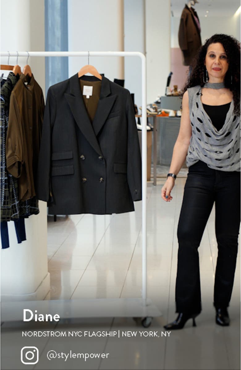 Oversize Double Breasted Stretch Wool Blazer, sales video thumbnail