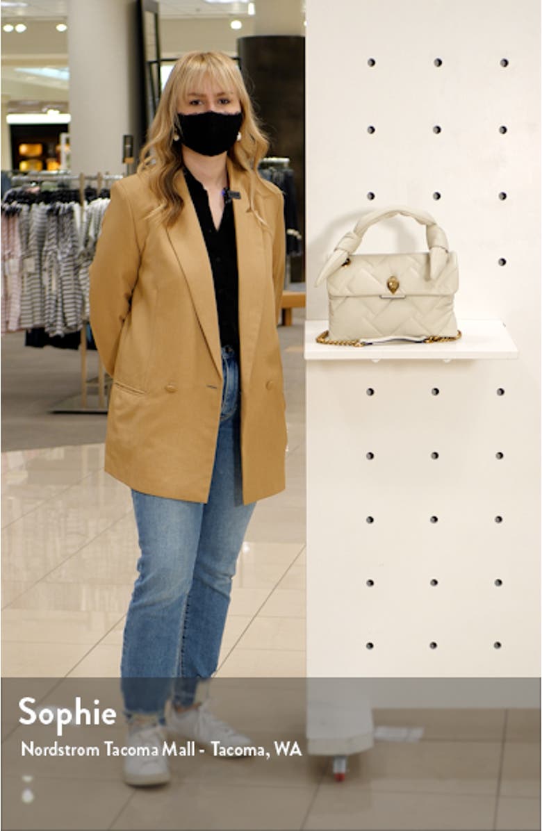 Kensington Knot Handle Quilted Leather Crossbody Bag, sales video thumbnail