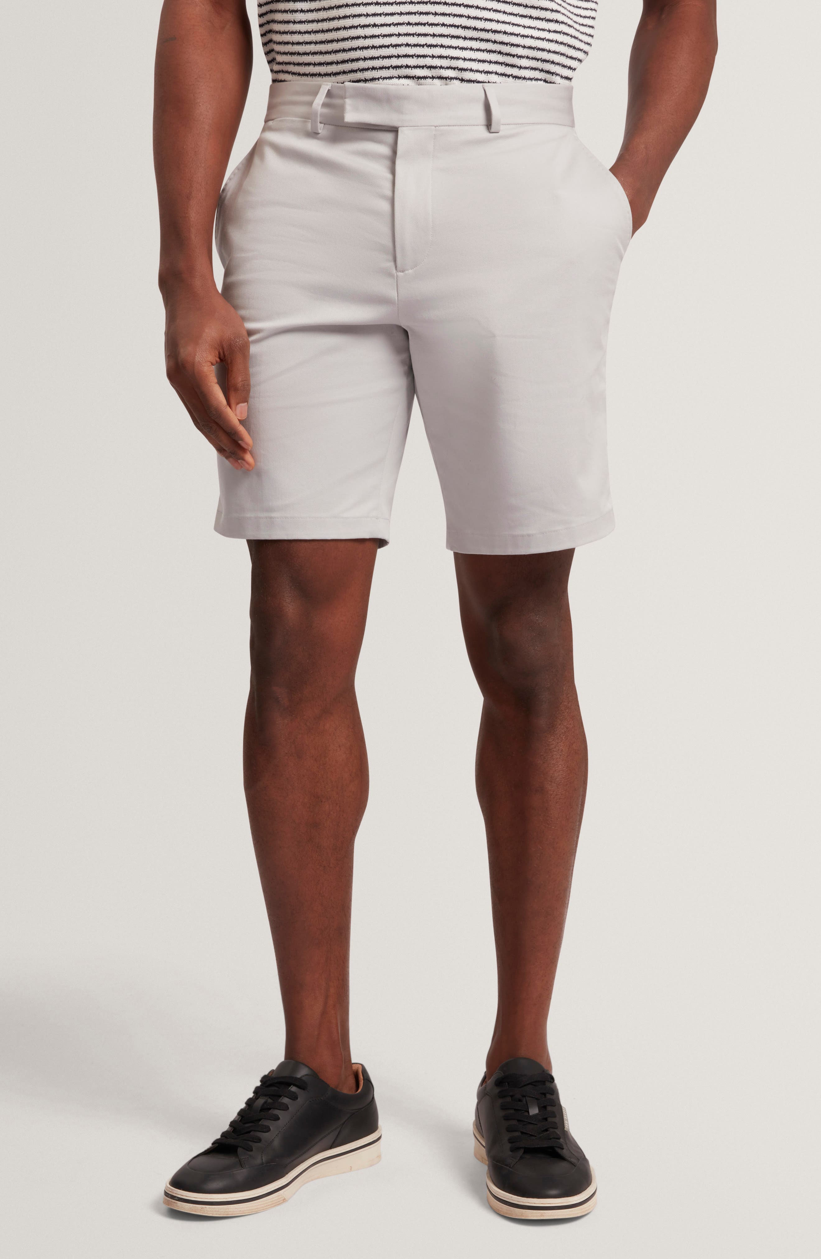 Loweton Slim Fit Stretch Cotton Chino Shorts - image 3
