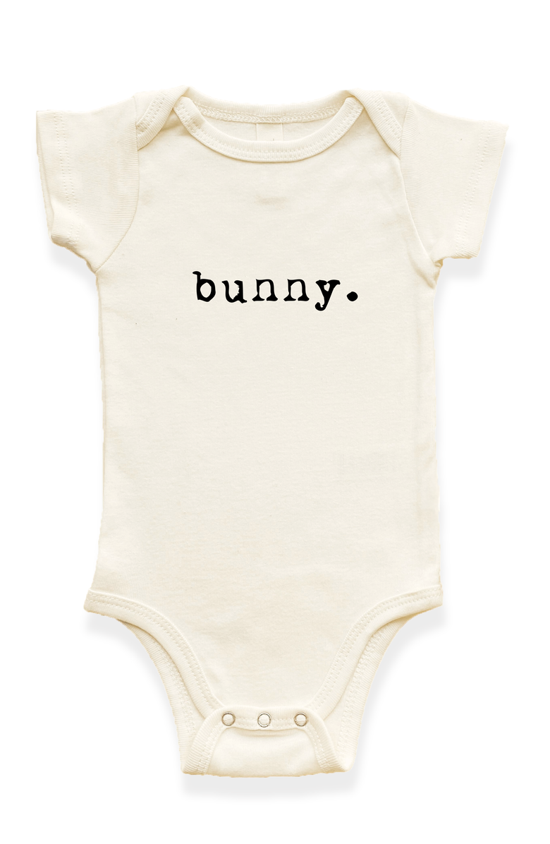 Tenth & Pine Bunny Organic Baby Bodysuit, Main, color, Natural