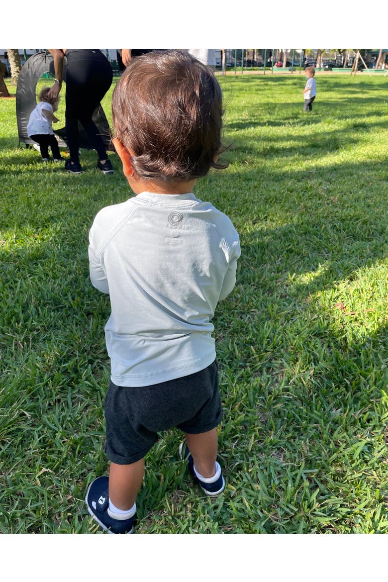 Toddler's Long Sleeve Crew Neck Top for Sun and UV Protection, Alternate, color, Soft Gray