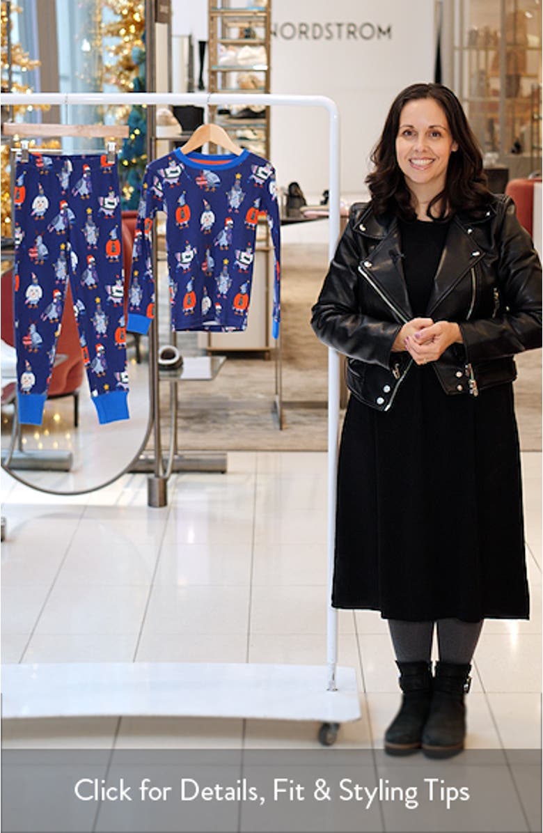 Kids' Pigeon Print Fitted Two-Piece Cotton Pajamas, sales video thumbnail