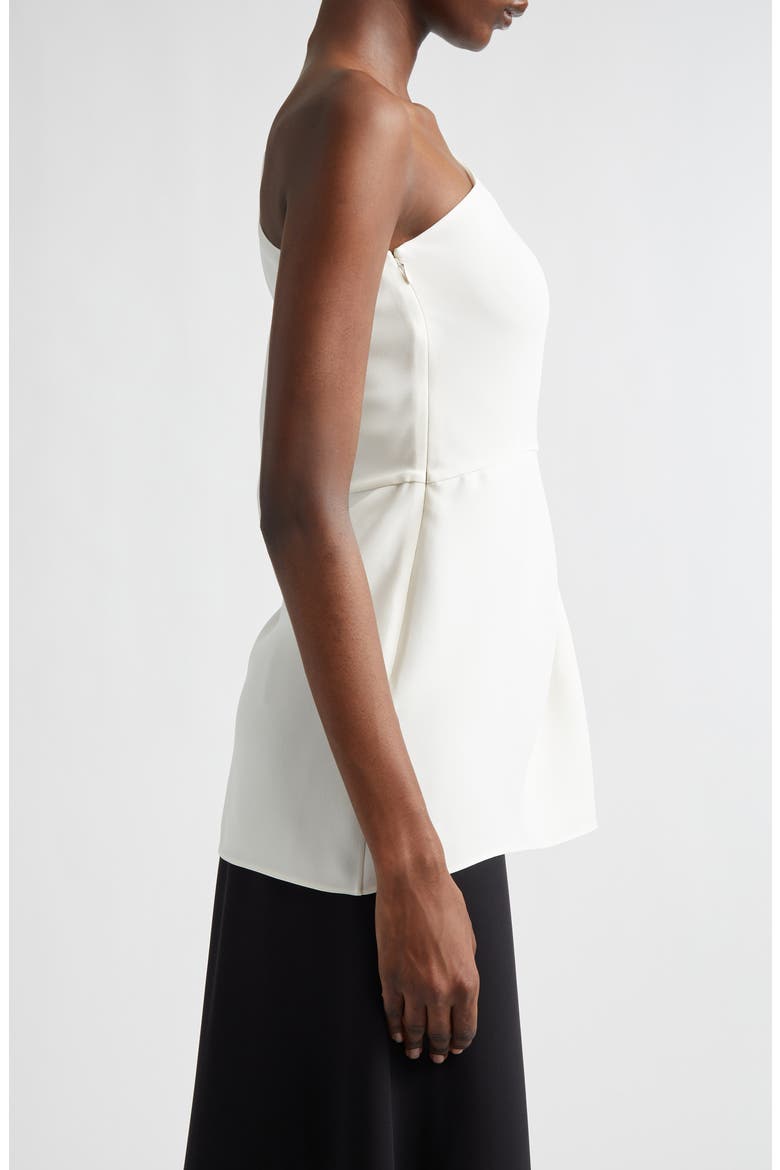 One-Shoulder Silk Cady Couture Top, Alternate, color, IVORY