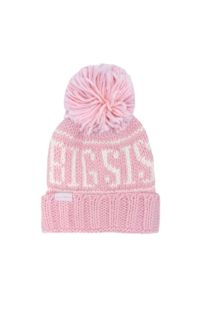 Bits & Bows Big Sis Bobble Hat, Main, color, Pink