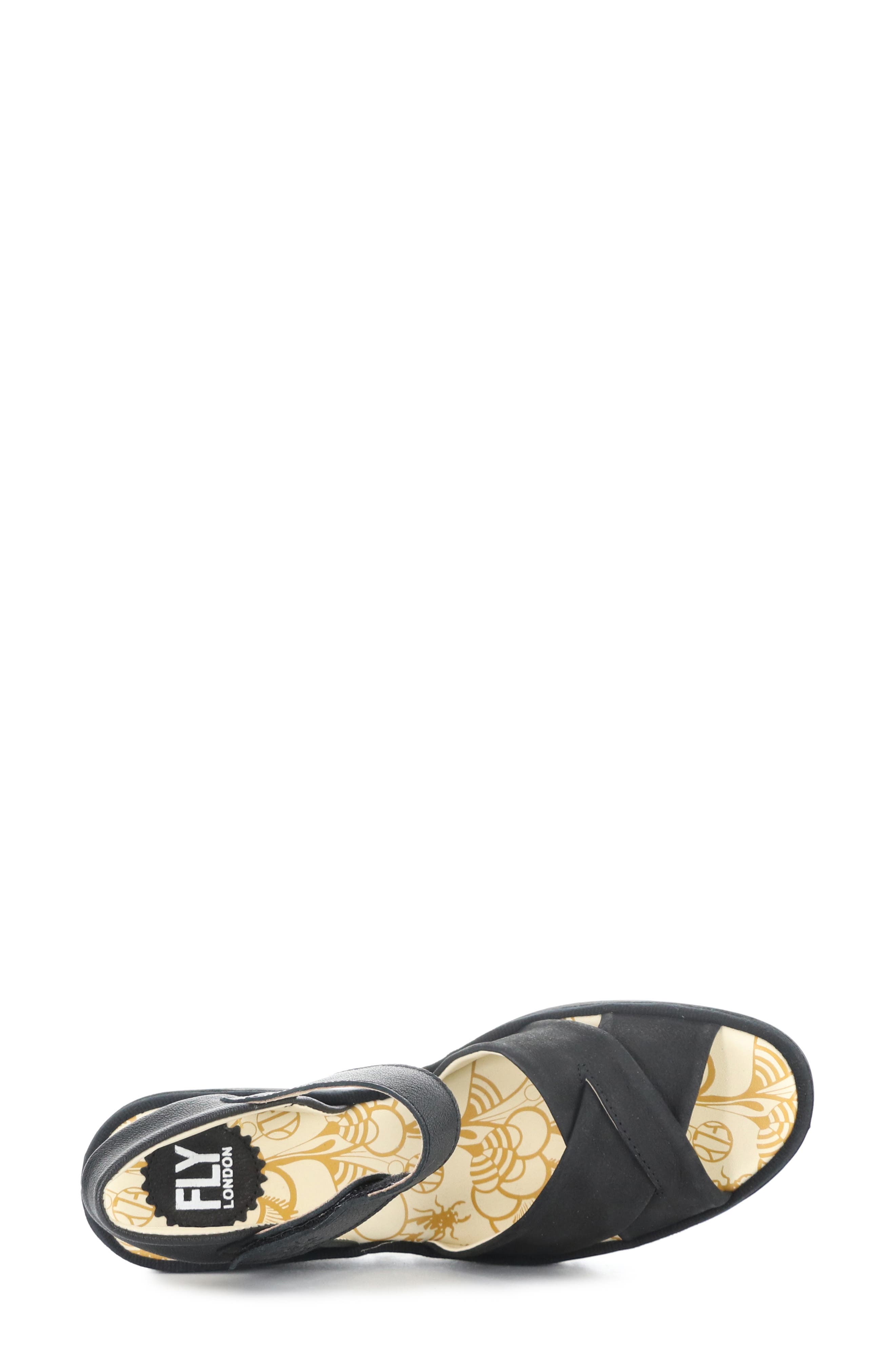 Fly London Yorg Ankle Strap Platform Wedge Sandal, Alternate, color, 