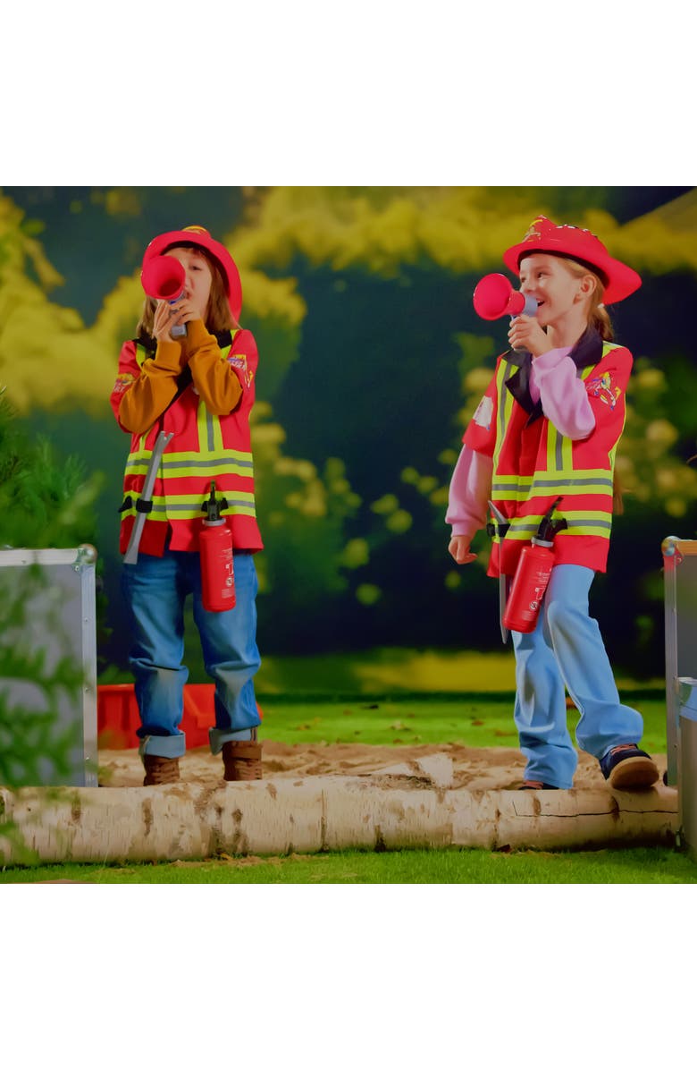 Klein Pro Firefighter Costume Red 
Yellow 5 Piece Set, Ages 3+, Alternate, color, Red