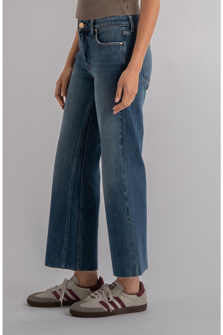 Kelsey Fab Ab Raw Hem Ankle Flare Jeans, Alternate, color, COMMAND