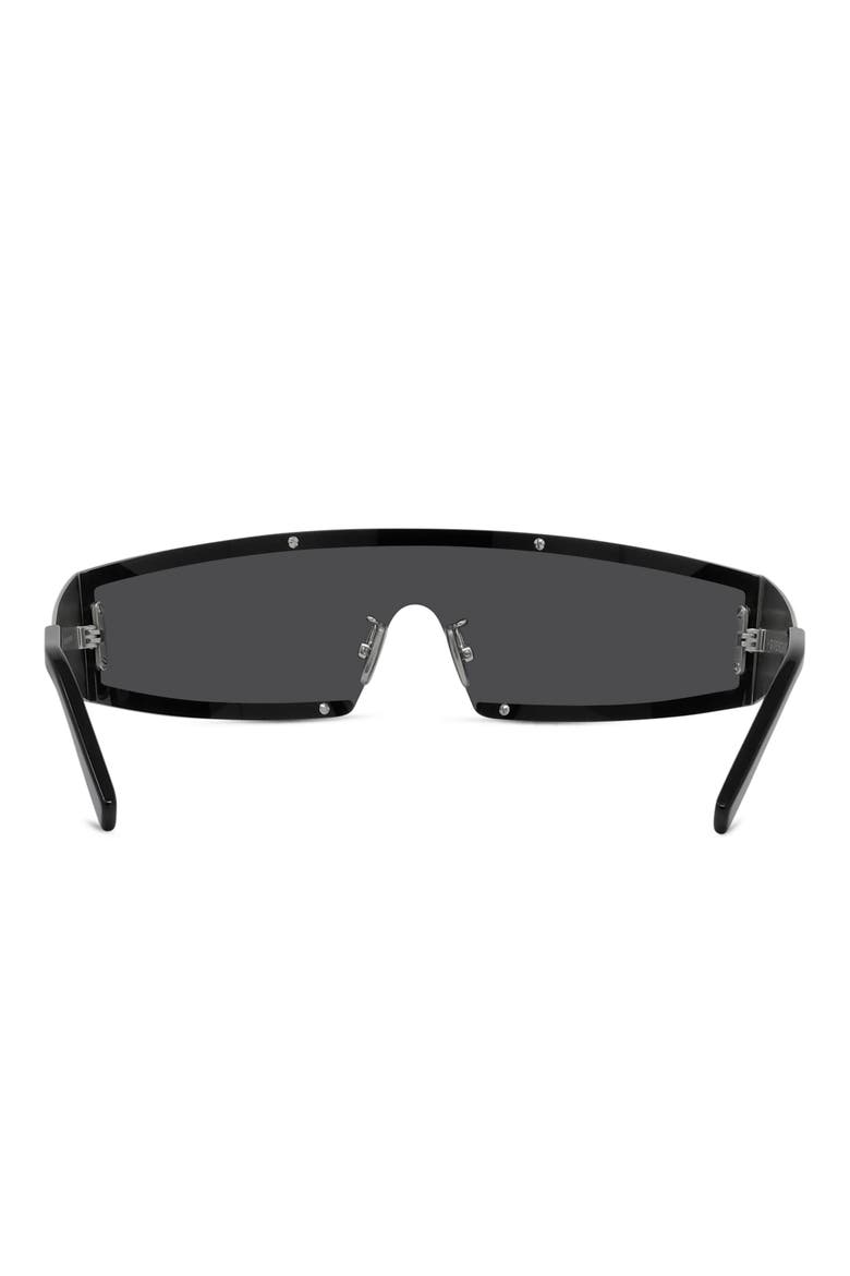 Square Mask Sunglasses, Alternate, color, SHINY PALLADIUM / SMOKE