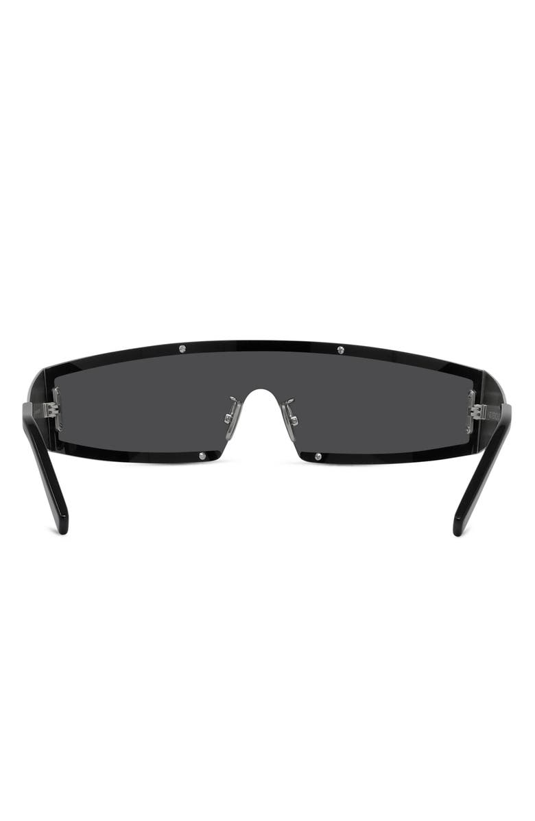 Givenchy Square Mask Sunglasses, Alternate, color, Shiny Palladium / Smoke