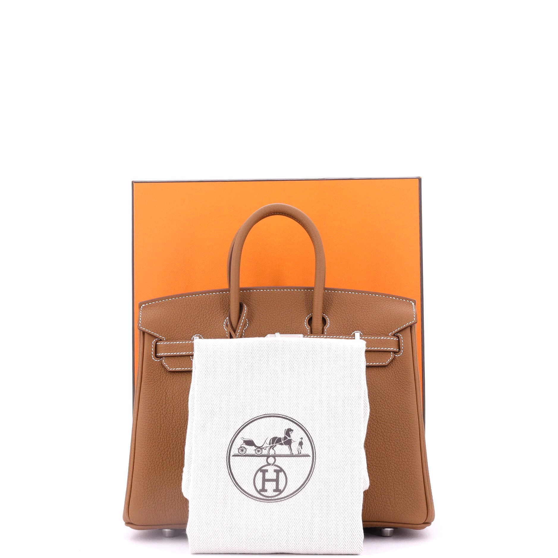 Pre-Owned Hermes Birkin Handbag Brown Togo with Palladium Hardware 25, Alternate, color, 