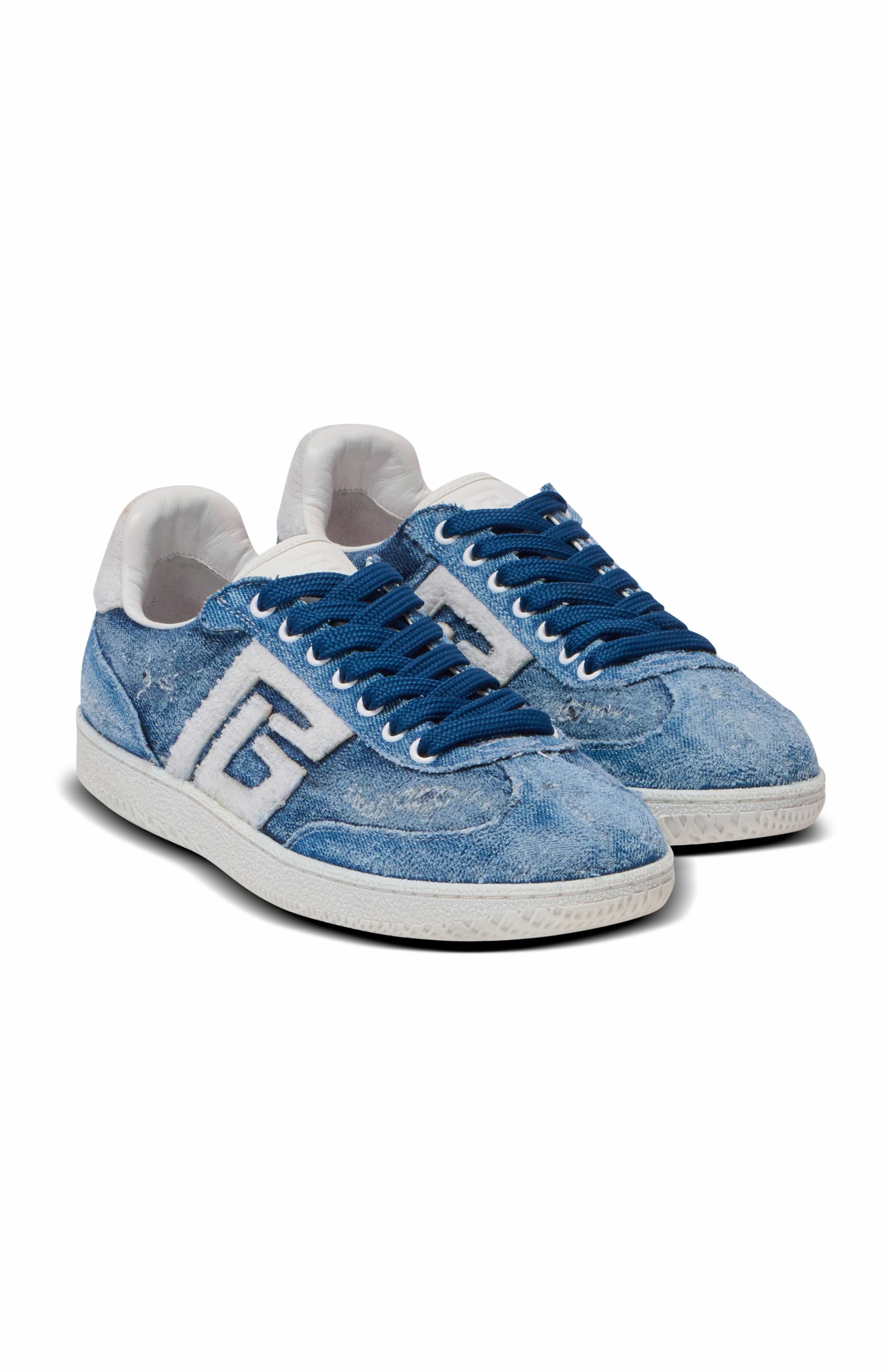 Balmain Denim Balmain Swan Trainers, Alternate, color, 