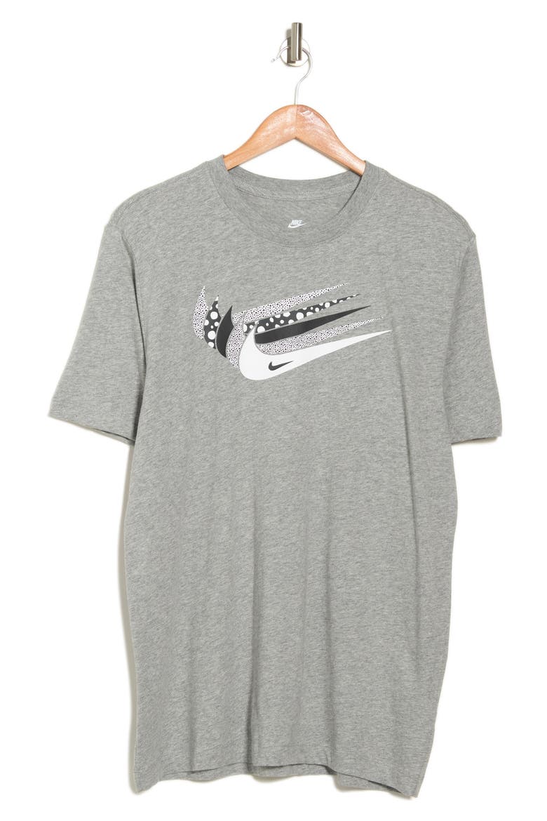 Swoosh Graphic Tee, Alternate, color, 063 D GR H/WHITE