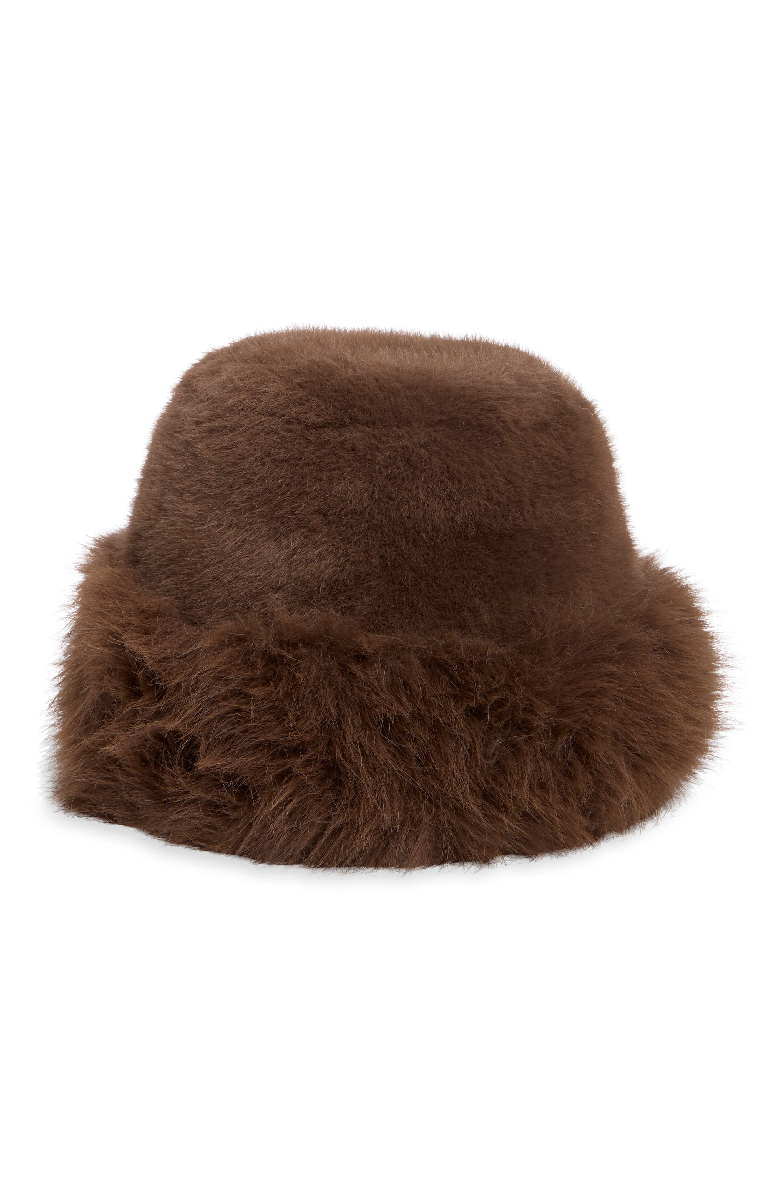 Faux Fur Cuff Bucket Hat
