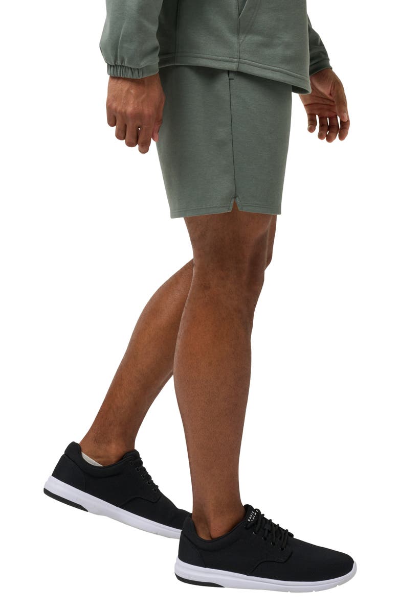 TravisMathew Sideslip Fleece Shorts, Alternate, color, Dark Olive