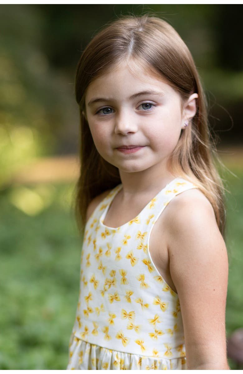 WORTHY THREADS Girls Cross Back Woven Dress, Alternate, color, Pasta