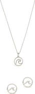 Sterling Forever Wave Necklace & Earrings Set