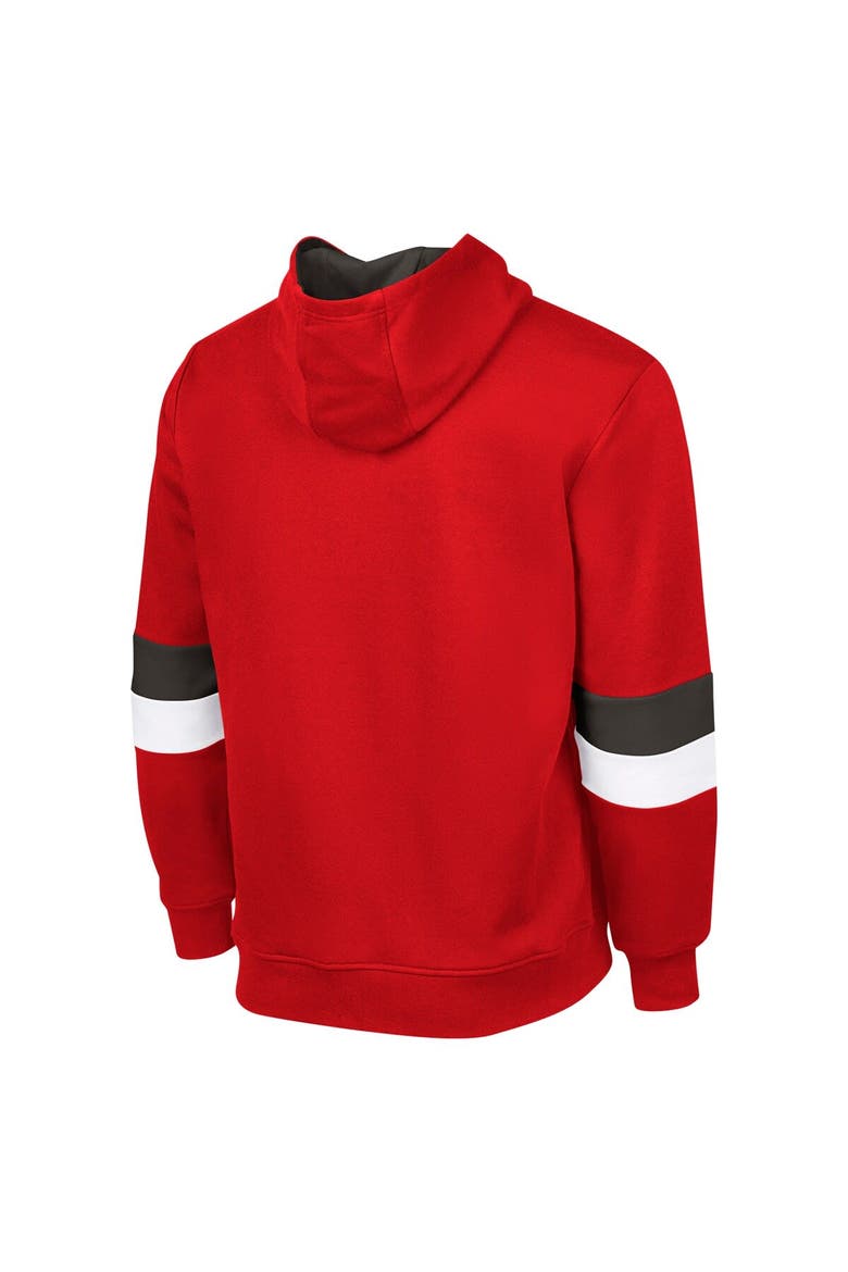 Men's G-III Sports by Carl Banks Red/Pewter Tampa Bay Buccaneers Adaptive Faceoff Pullover Hoodie, Alternate, color, Red