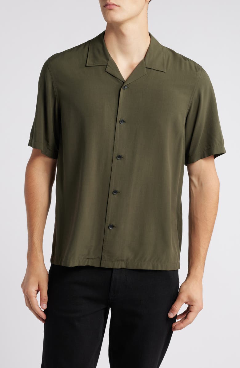 rag & bone Avery Solid Camp Shirt, Main, color,