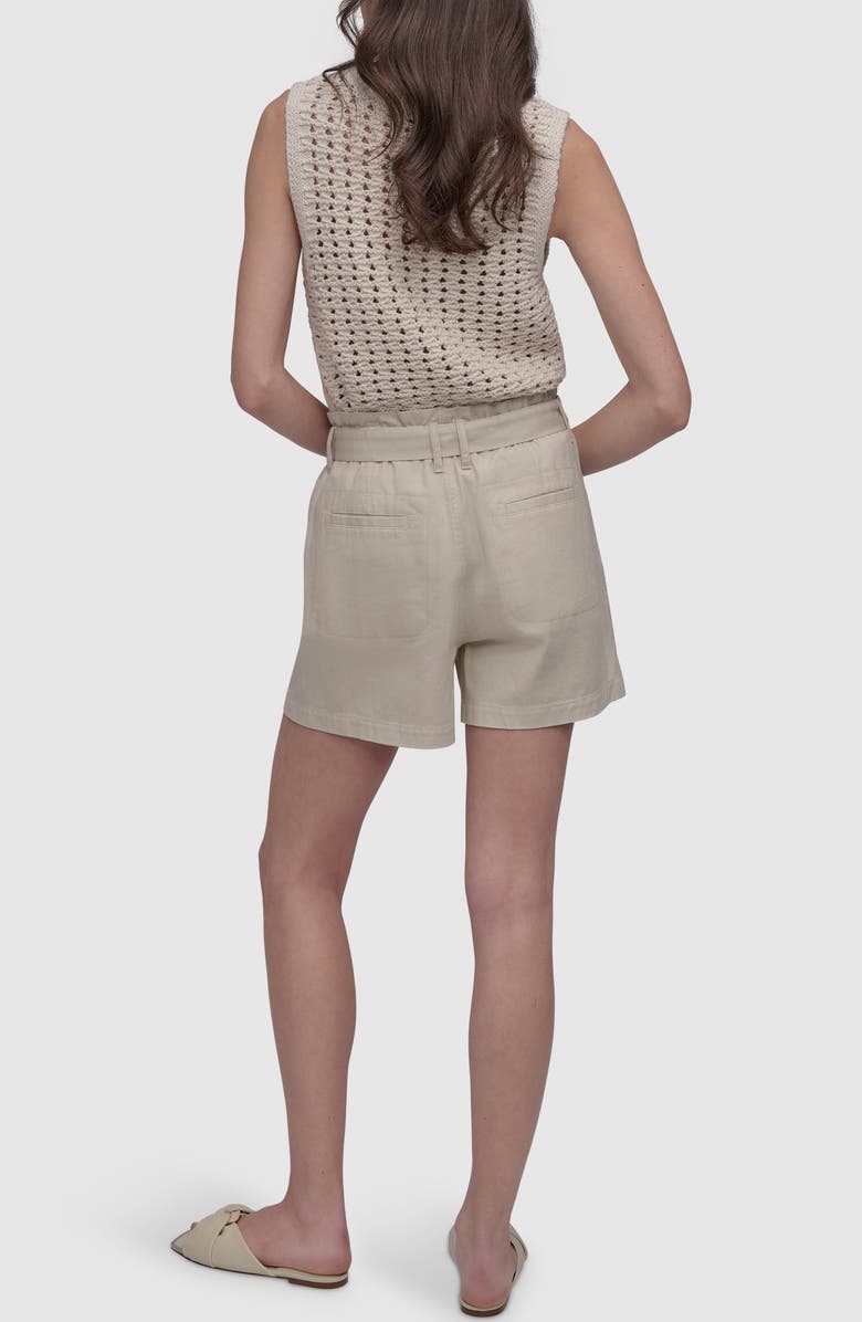 DKNY Jeans High Waist Paperbag Shorts, Alternate, color, 