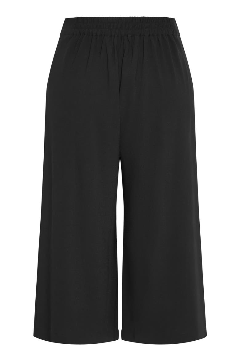 Abbie Wide Leg Crop Pants, Alternate, color, BLACK