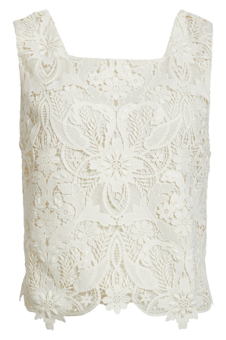 Floral Cutwork Lace Top, Alternate, color, WHITE COCONUT