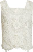 Nordstrom Floral Cutwork Lace Top