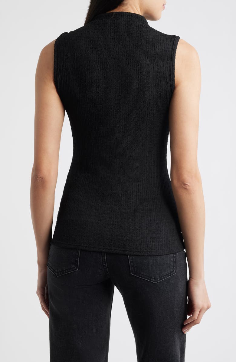 Loveappella Side Twist Texture Sleeveless Top, Alternate, color, 