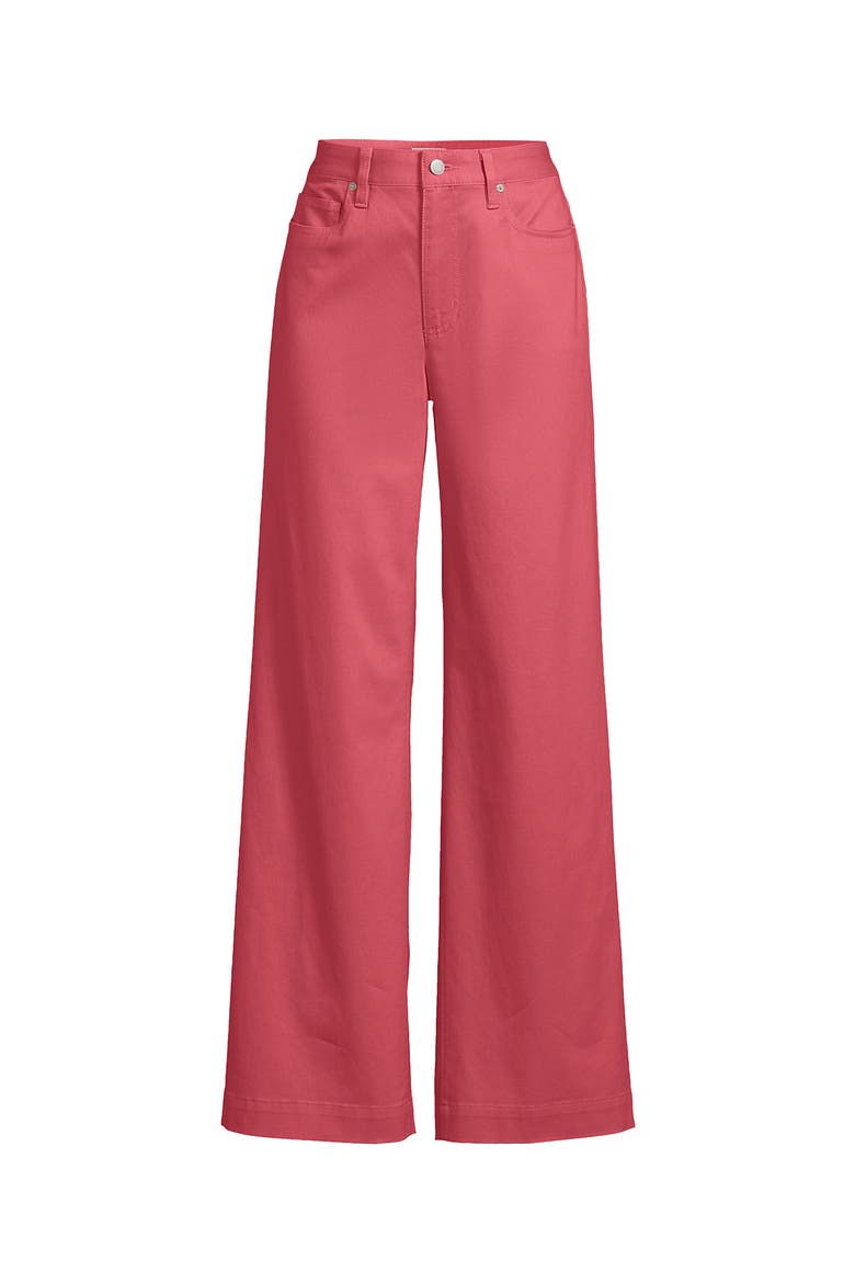 High Rise 5 Pocket Wide Leg Chino Pants, Alternate, color, Soft Mojave Rose