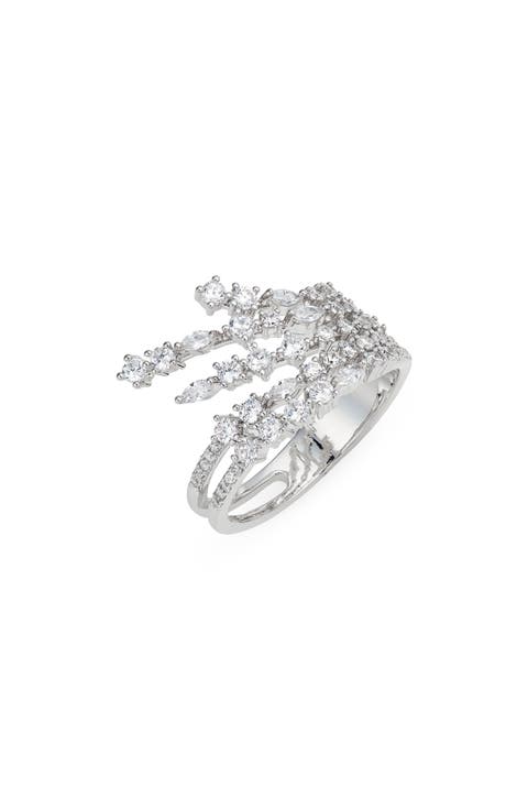 Angled Mixed Stone Ring