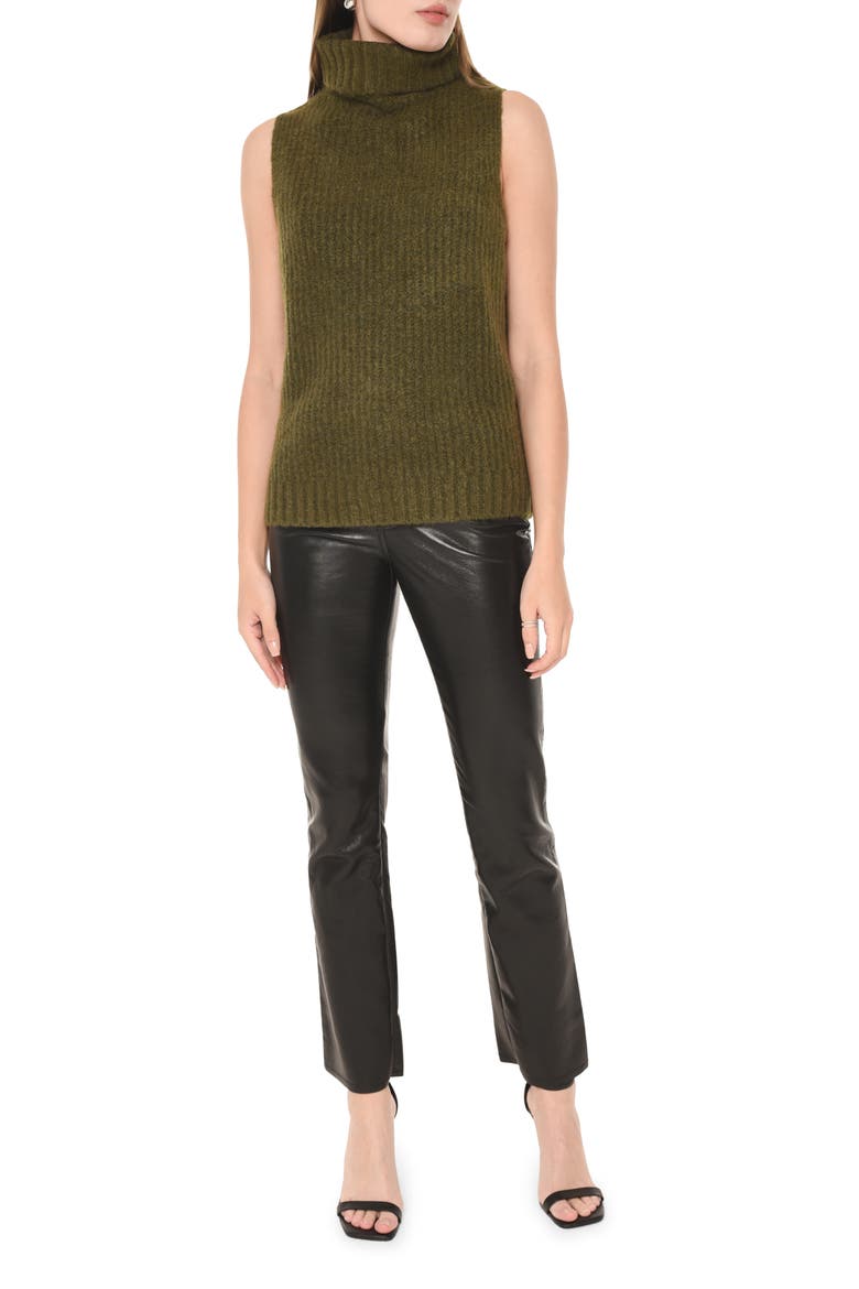 Shay Sleeveless Rib Cowl Neck Sweater, Alternate, color, HUNTER GREEN