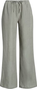 Marine Layer Linen Blend Straight Leg Pants