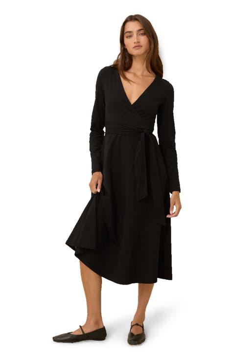 Fit & Flare Wrap Dress Made With Organic Cotton